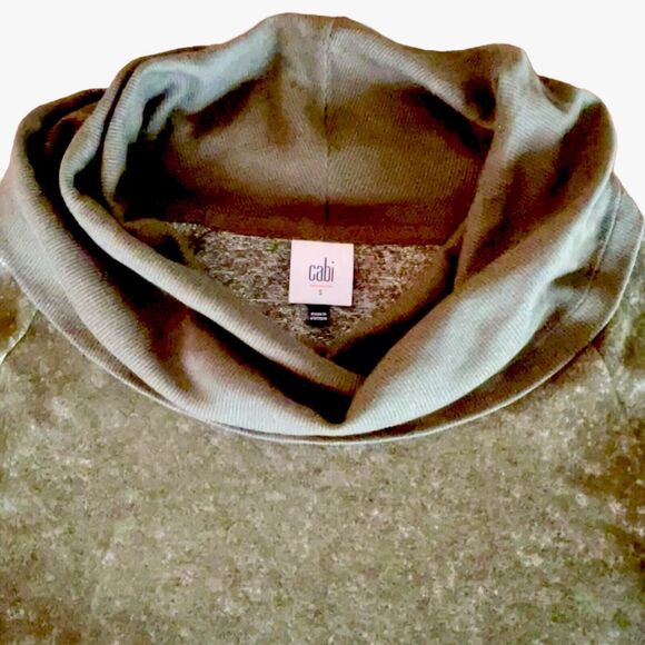 Cabi Dress Solace Heather Olive Fleece Knit - Picture 6 of 10